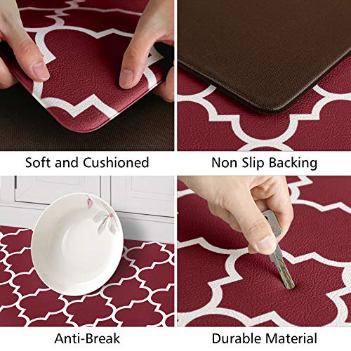 image for KMAT Kitchen Mat [2 PCS] Cushioned Anti-Fatigue Kitchen Rug, Waterproo