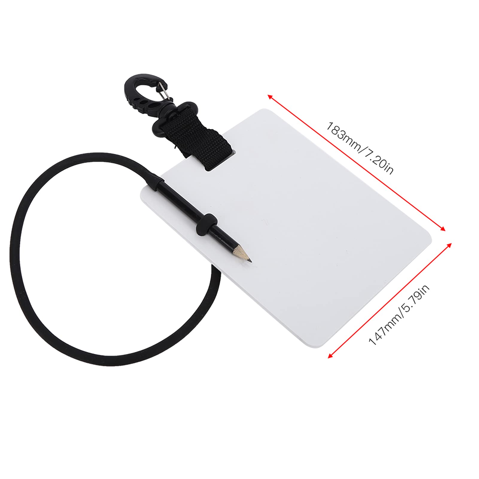 equlup Underwater Writting Pad, Plastic Underwater Writting Slate Handwriting Plate Notebook Gear Board with Replaceable Pencil for Scuba Diving Snorkeling Freediving