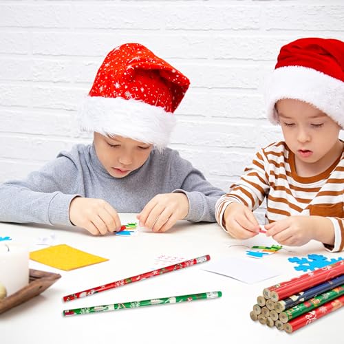 72 lápices navideños con borrador, motivos de Navidad miniatura 6