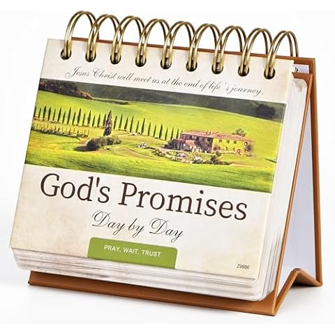 Motivational Calendar - Daily Bible Quote Calendar, 5.3" x 4.85", Undated Flip Calendar for Desk, Bible Verse Calendar, Perpetual Desk Calendar, Christian Desk Decor with Retro Thick Paper, Hardbound Cover