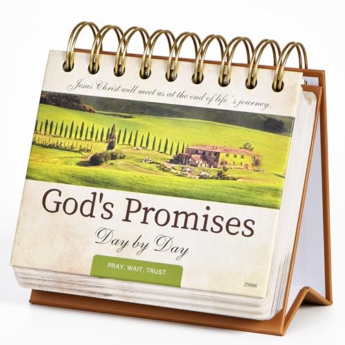 Motivational Calendar - Daily Bible Quote Calendar 5.3 x 4.85 Undated Flip Calendar for Desk Bible Verse Perpetual Desk Calendar Christian Desk Decor with Retro Thick Paper Hardbound