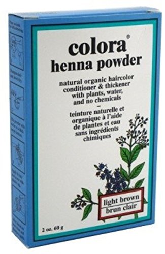 Colora Henna Powder Hair Color Light Brown, 2 oz (Pack of 4)