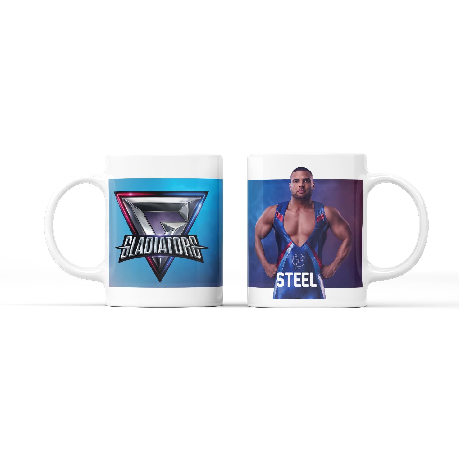 SMARTYPANTS Gladiators are You Ready? Tea Cup Coffee Mug - Apollo Bionic Giant Legend Nitro Phantom Steel Viper TV Show Gift Present (Steel)