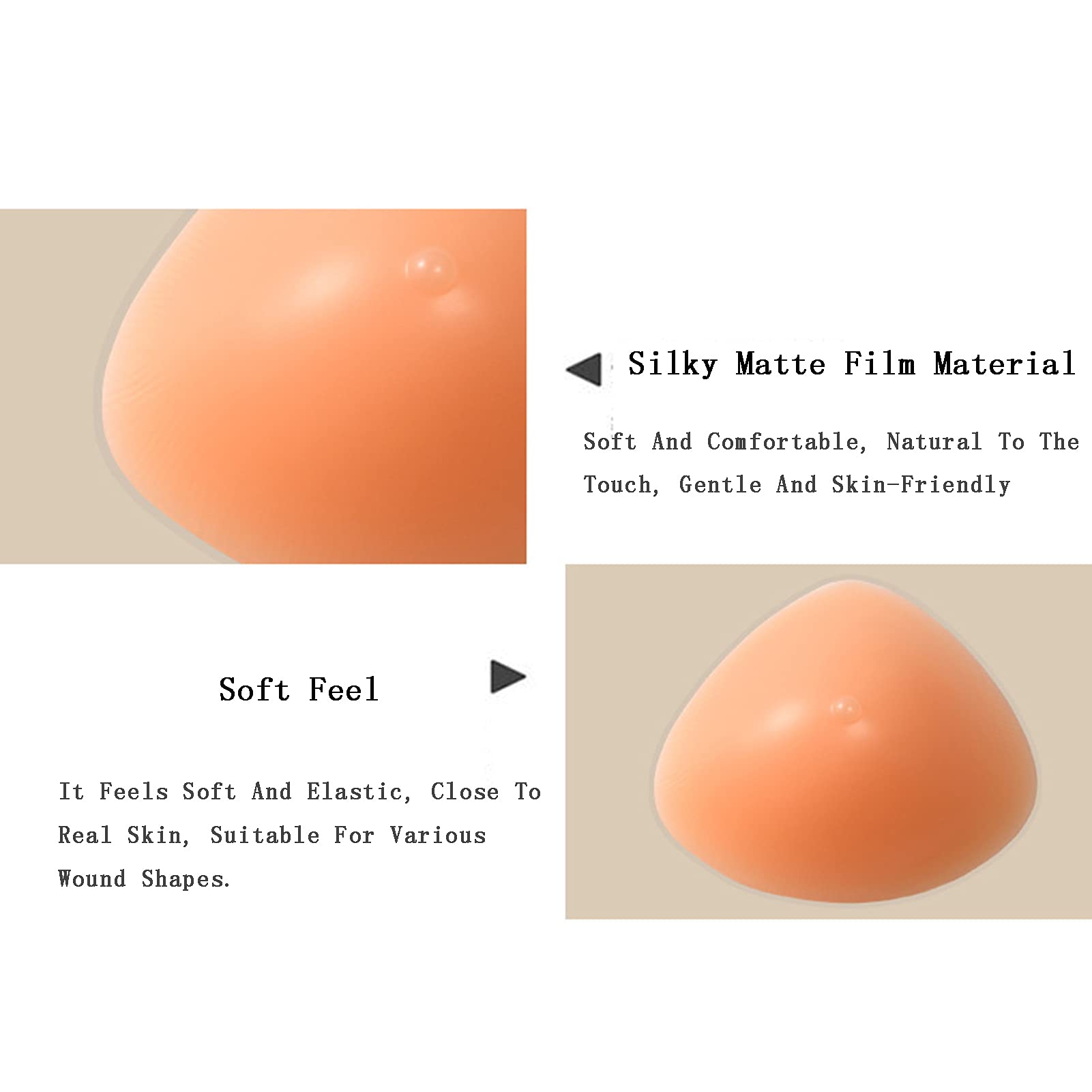 Almohadillas triangulares de silicona para el pecho, insertos para brasier de bikini, realzadores de pecho