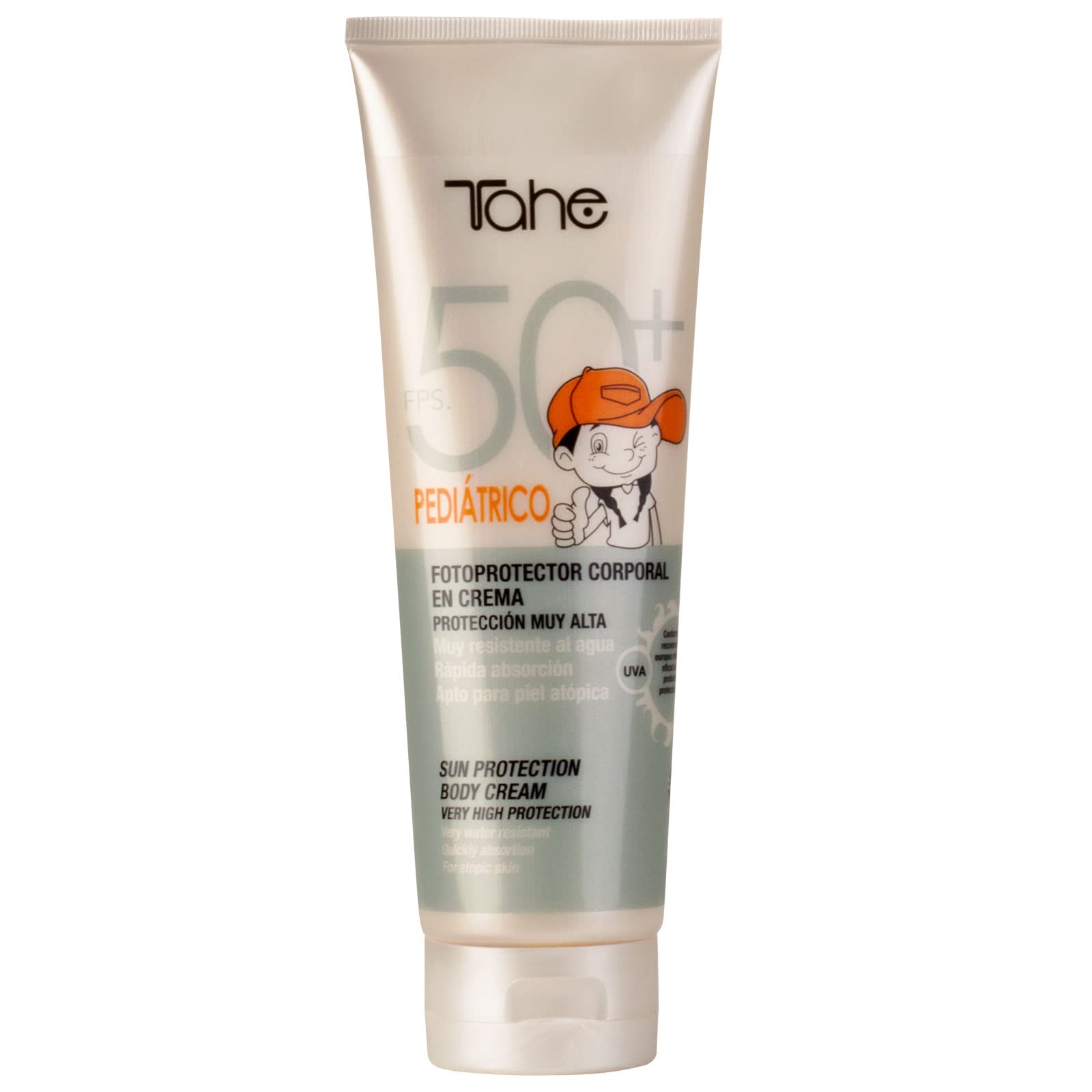 Tahe Sun Protect Crema Fotoprotectora Solar Corporal Pediátrica/Crema Protección Solar Cuerpo para Niños, F.P.S 50+, 250 ml
