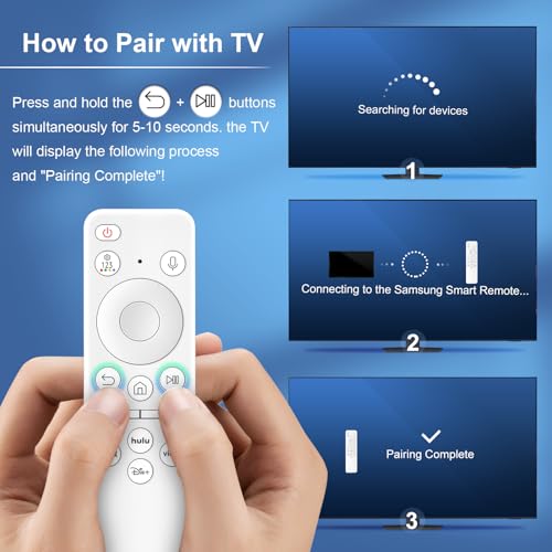 Image of Rechargeable Voice Remote for Samsung Smart TVs, Replacement for 2021-2025 Samsung TV Remote Control with Voice Search. 2-Year Warranty.