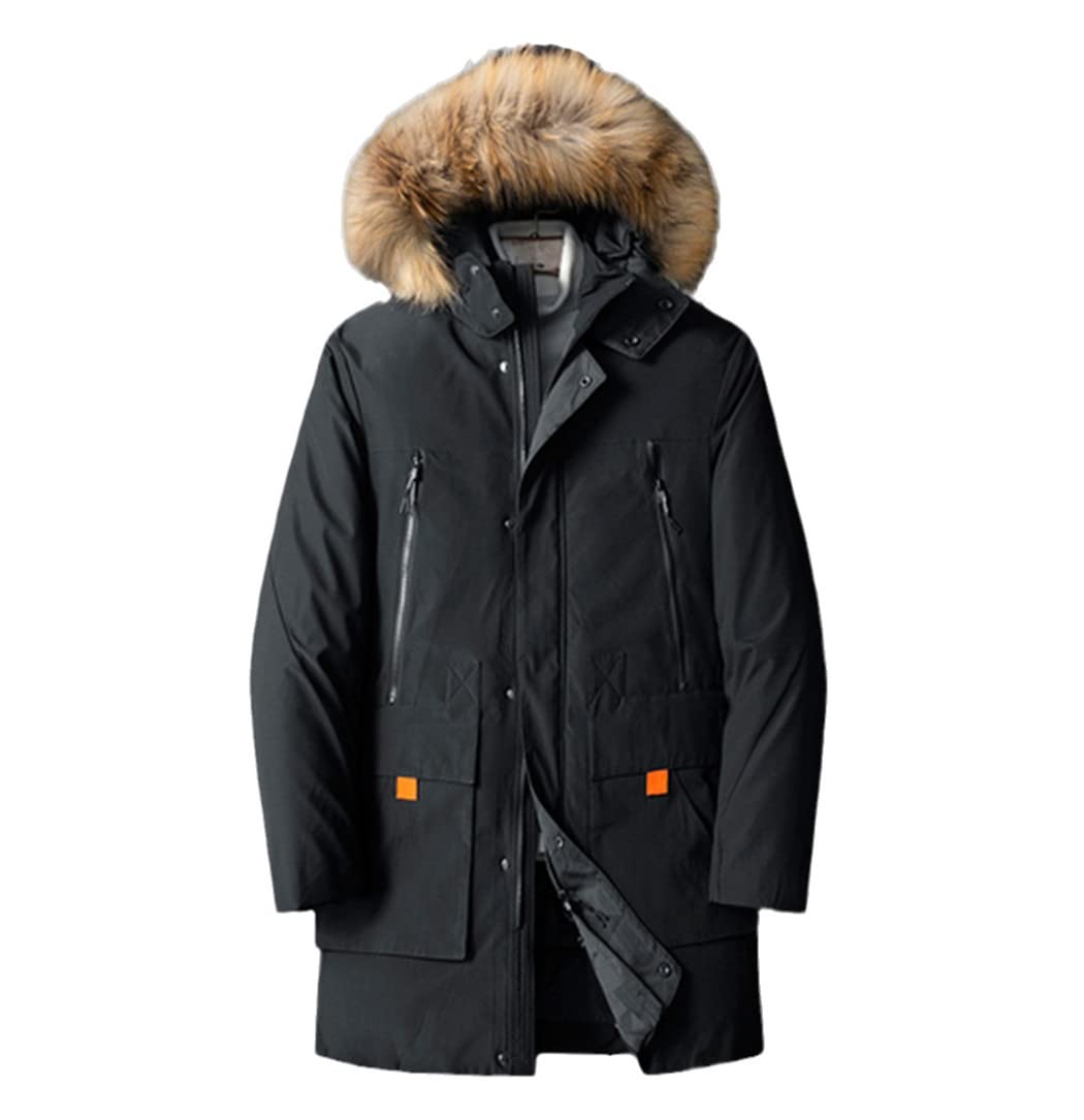 Winter Thick Warm Long Padded Jacket Classic Young Men Plus Size Loose Hood Parkas Windproof Coat