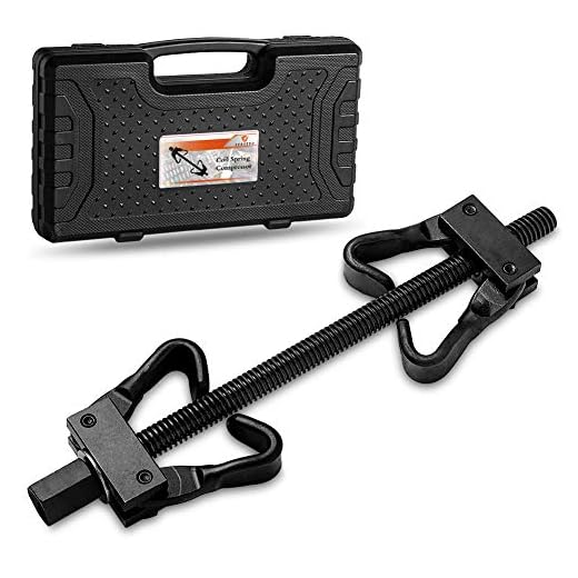 SURGEDO Coil Spring Compressor Remover Installer Tool Kit, 1/2in Drive Internal Strut Compressor Tool, Heavy Duty Steel Hook to Hold Auto Car Spring Safely