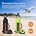 TUDIVING 1L Oxygen Tank,Portable Scuba Diving Tank for 15-20 Minutes Underwater Breathing,Reusable Mini Scuba Cylinser of DOT Certified C4 Black