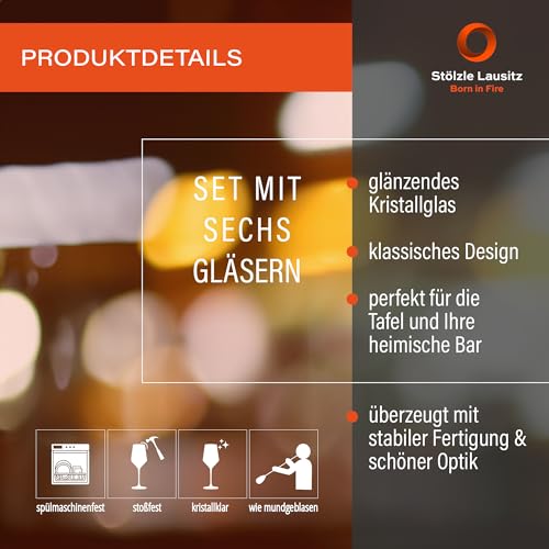 Foto von Stölzle Lausitz Cocktailschalen Grandezza 240 ml / 6er Set Martini Gläser/Aperitifgläser/Cosmopolitan Gläser spülmaschinenfest und stoßfest