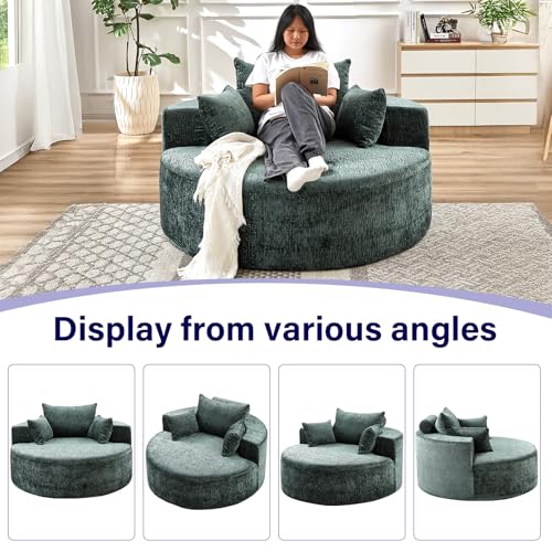 Sillón Plegable Chenille Verde miniatura 7