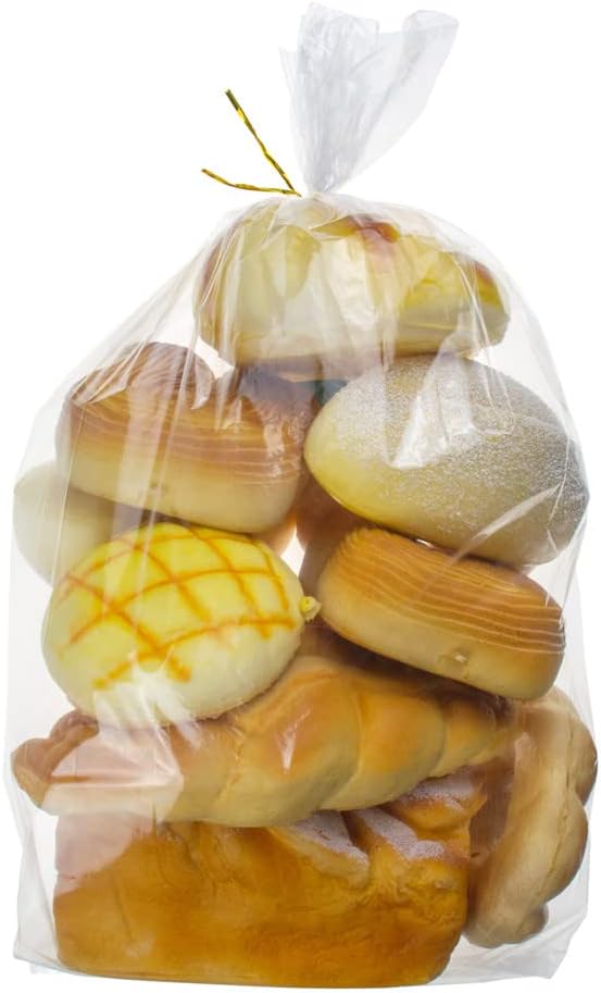 Bread Bags 6x3x15" Gusset Style Poly Bags Pack of 100