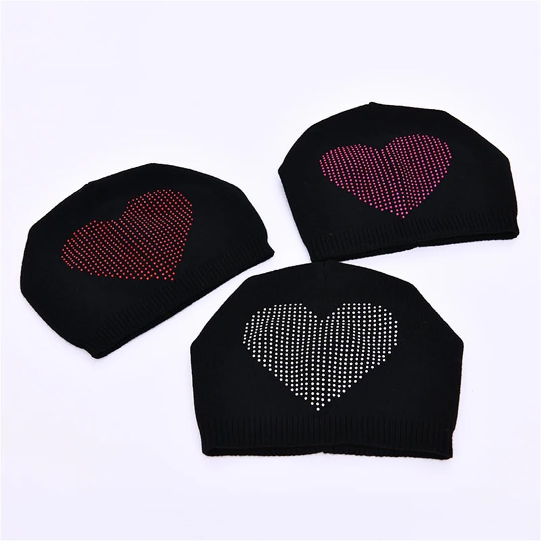 Wvapzxx Gorro De Bola De Piel, Sombreros De Invierno Para Mujer Y Niña, Gorros Tejidos Con Pompón De Piel De Diamantes De Imitación, Gorro De Piel Gruesa