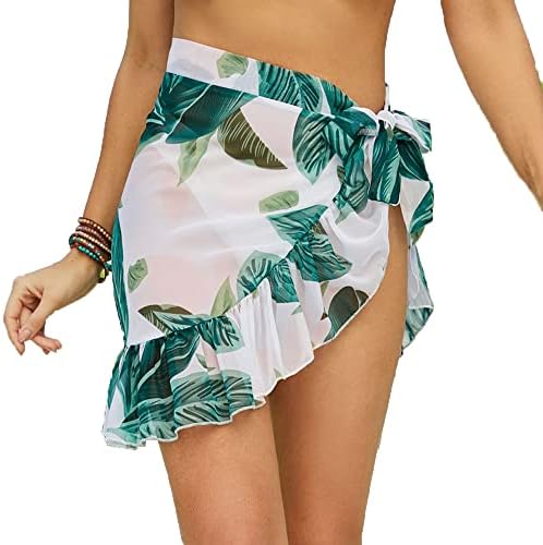 2 Stück Strandrock Damen – Chiffon Sarong Mit Fransen Als Bikini Cover-up