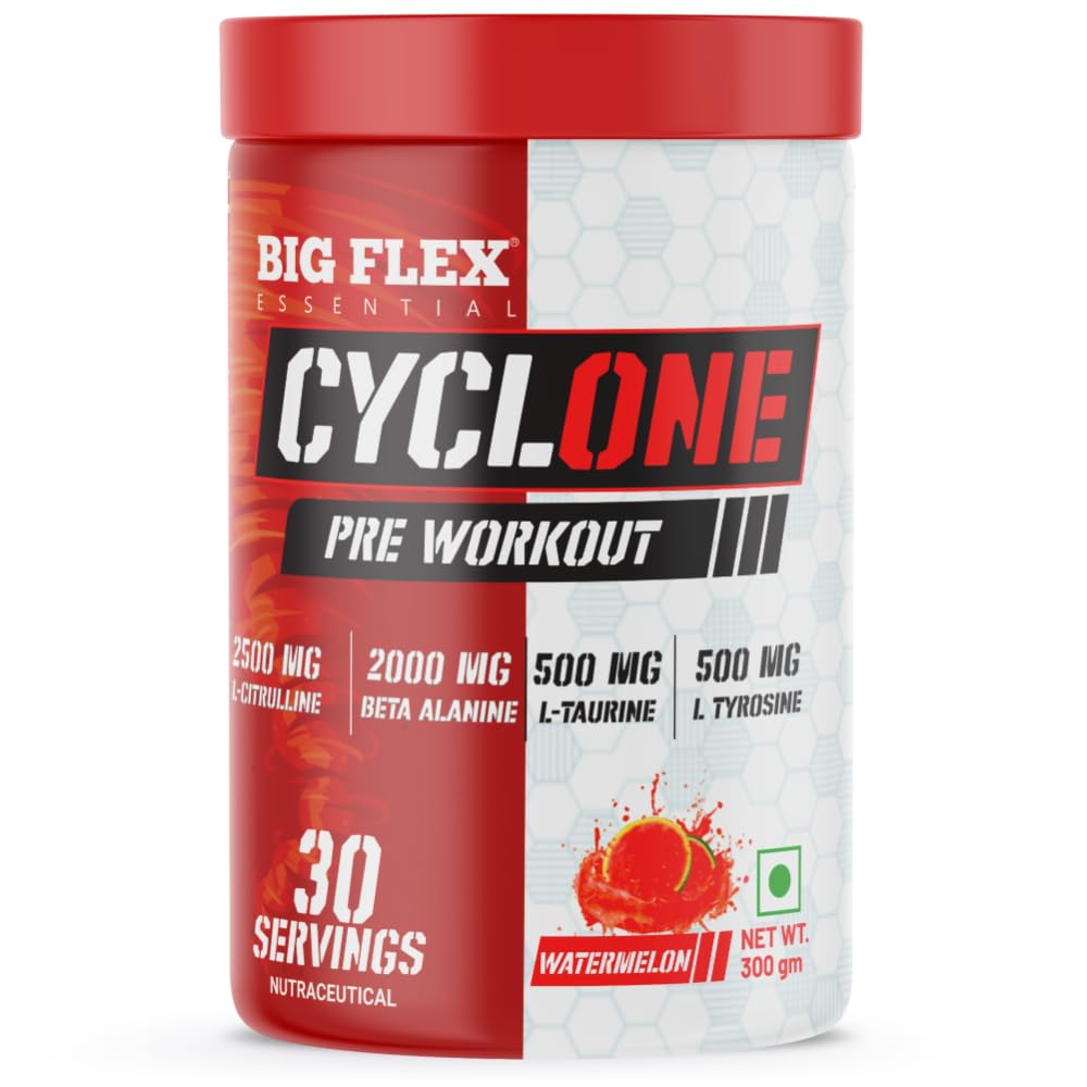 Essential Cyclone Pre Workout Powder, Watermelon |Increased Strength| |Muscle Pump| |Muscle Recovery| 30 Servings, Pack of 300Gm (B0CHMB7412) Amazon Price History, Amazon Price Tracker