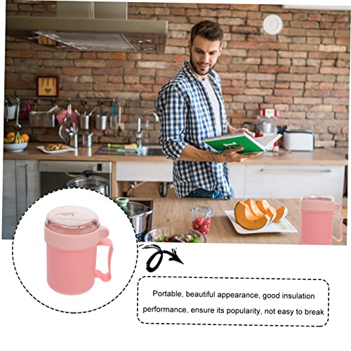 BESTonZON 2 Conjuntos De Copo De Cereal Copo De Café Da Manhã Recipiente A Vácuo Caixa De Lanche Rec