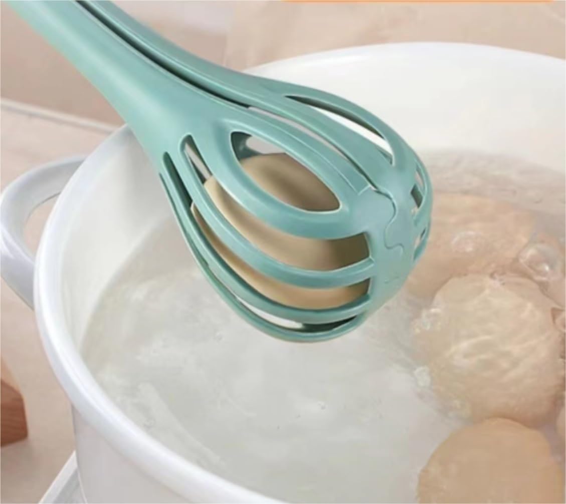 Varillas de Batir para Cocinar Batidor De Huevos Con Clip For Alimentos Dos En Uno, Mezclador Multifunción For Cocinar, Herramienta De Plástico Manual Con Clip For Pan Huevos, Espumar, Batir(Grün)