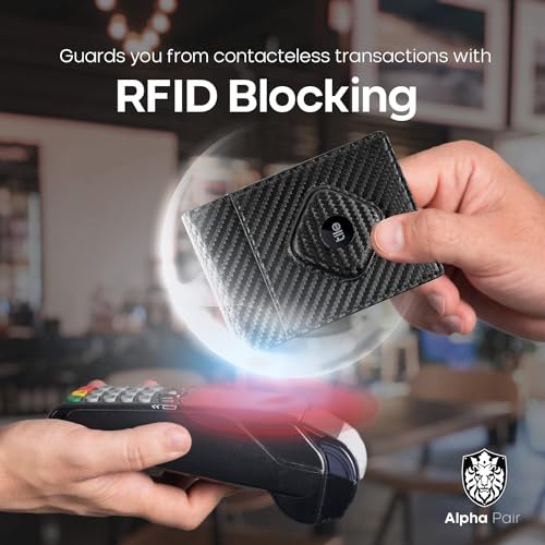 ALPHA PAIR Men's Wallet for Tile Mate (2022) – Bifold Tile Wallet for Men – RFID Blocking with Holder for Tile Tag - Wallet for Tile Tracker with 11 Credit Card Slots - Leather Tile Slim Wallet 6