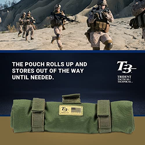 T3 Dump Pouch, Molle-Compatible Tactical Pouch, Heavy-Duty Outdoor Pouch For Storage, Outdoor Recreation, Or Hiking, Large, Ranger Green #TOP4