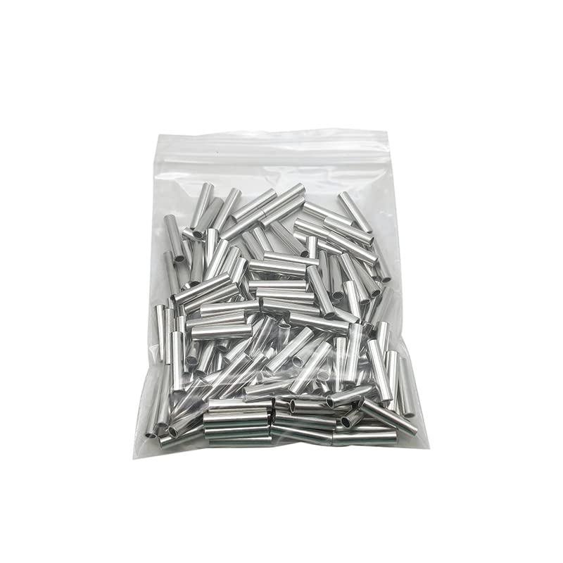 1000 Piezas/Paquete de Conectores de Empalme a Tope de 3,1 mm, Empalme de Cobre estañado, Manguito de Terminal de crimpado, Kits de Manguitos de Tubo de Cable