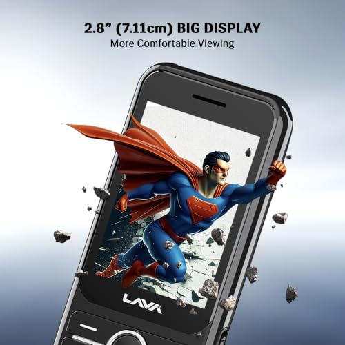 Image of Lava Gem Power + Dual Sim Keypad Phone (2.8 inch Display, Camera & Fast Charging) | 2575mAh Smart AI Powerful Battery | Wireless FM & Recording | Stereo Speakers | Call Recording (Black Gold)