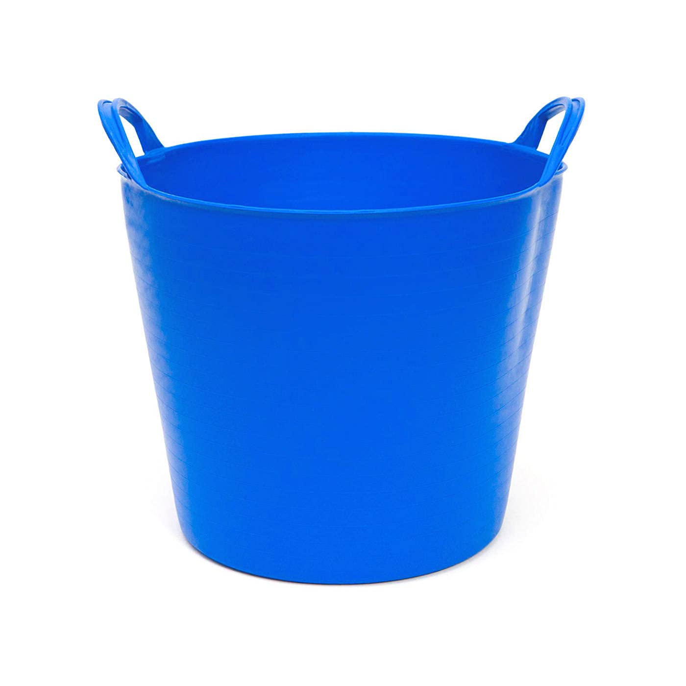 Pack de 6 Cubos de plástico alimentario, de Color Azul, de 36 x 30,3 cm con Capacidad de 26 litros, con Asas, Ideal para Trabajo en hostelería, cubeta de plástico (6uds / 26 litros Azul)