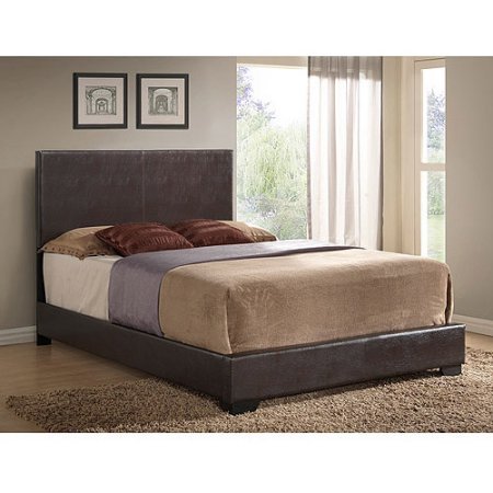 Ireland Full Faux Leather Bed, Black