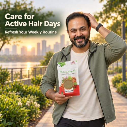 Image of IndianJadiBooti 8-in-1 Herbal Hair Care Combo Powder (450g Total) | Reetha, Amla, Shikakai, Bhringraj, Brahmi Mix | Ayurvedic Hair Mask & Natural Shampoo for Hair Fall Control, Growth & Dandruff | Chemical-Free DIY Kit