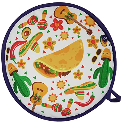 Sophix Tortilla Warmer Pouch - 12-Inch Large Size - This Thermal Insulated Fabric Holder Keeps Tortillas, Naan Bread, And Pizza Rolls Warm For Up To One Hour | Two Sided (Skull Design) #TOP5
