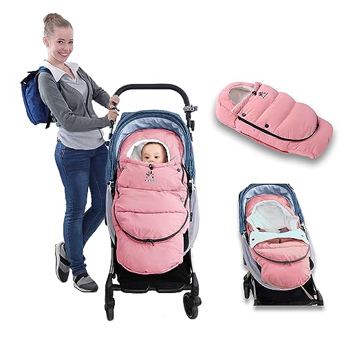 Image of F-Y-YIYI Bunting Bag for Stroller Sleeping Bags Thickened Warm Stroller Blanket Toddler Removable Newborn Baby footmuff Winter Baby Travel Essential