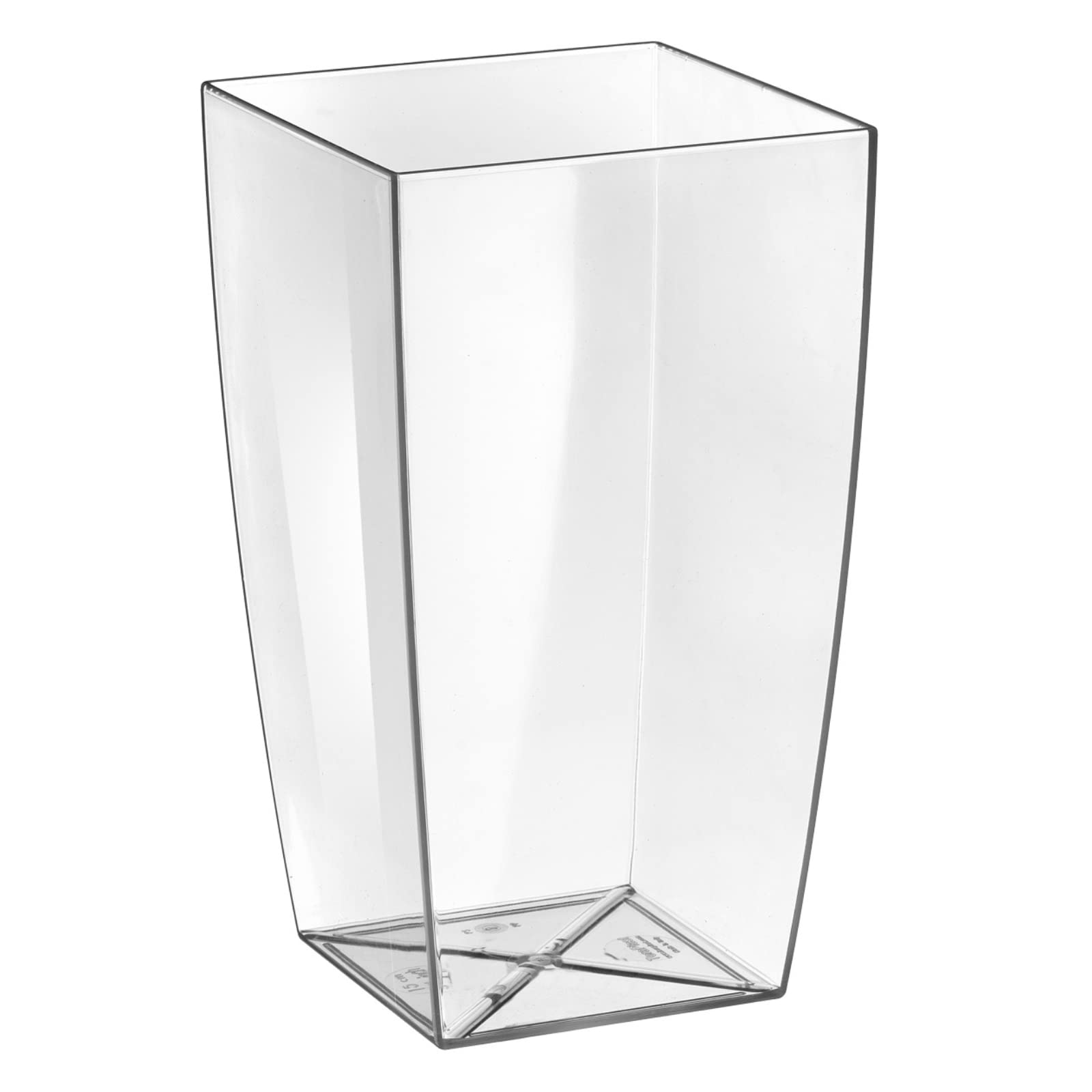 ECOMACETAS FLOWERPOT STORE Maceta Transparente de Plástico para Orquídeas, 26 cm de Altura, 14 cm Ancho. Rectangular. Pack Varios a Elegir (1 Unidad)