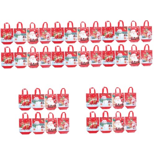 Didiseaon 5 Juegos Bolso De Compras Reutilizable Bolsas De Muñeco De Nieve Bolsas De Compras Reutilizables Bolso De Dibujos Animados De Navidad Bolsa No Tejida Tela No Tejida 8 Uds * 5