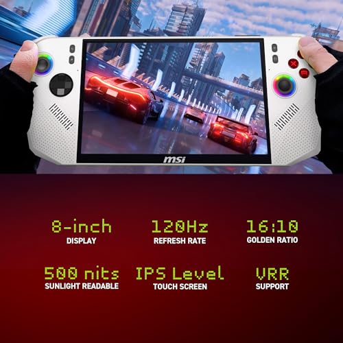 Image of msi Claw A8 PC Gaming Handheld: AMD Ryzen Z2 Extreme, 8 inch FHD+ 120Hz Display, 24GB LPDDR5x, 1TB NVMe SSD, SD Card Reader, Thunderbolt 4, Win 11 Home: White BZ2EM-070US