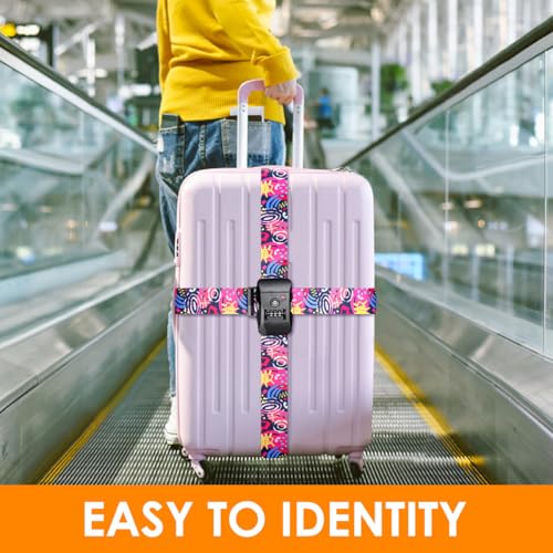 Image of TSA Adjustable Travel Luggage Strap Suitcase Belt Travel Bag Accessories 1.96 in W x 6.23 ft L
