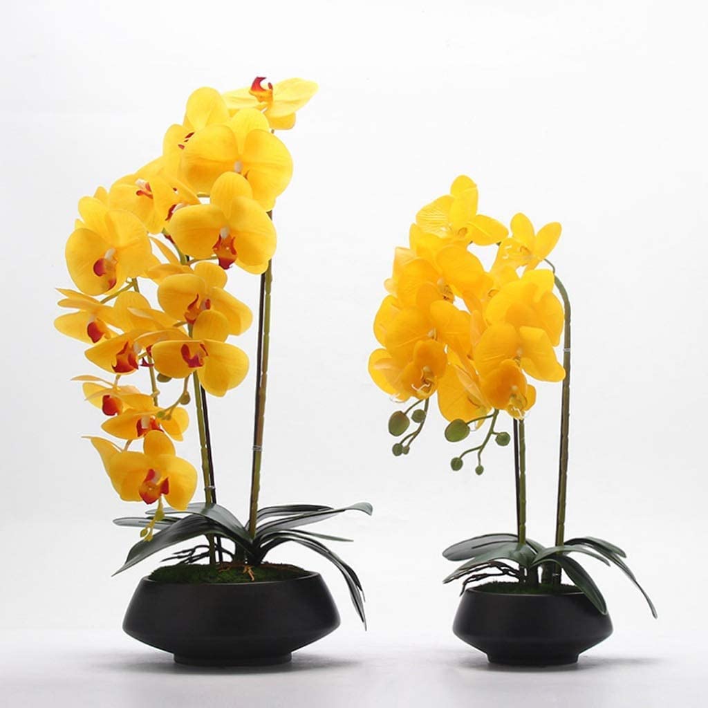 Element Wystroju Domu Sztuczny Kwiat Phalaenopsis Kryty Salon Doniczkowe Suszone Dekoracje Kwiatowe Ozdoby Salonu(30x20x62cm)