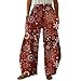 Woohooens Damen Pumphose Haremshose Blumenmuster Lange Hose Elastisch Haremshose Pluderhose Pumphose Ideal für Sport Yoga Tanz Jogging Dance