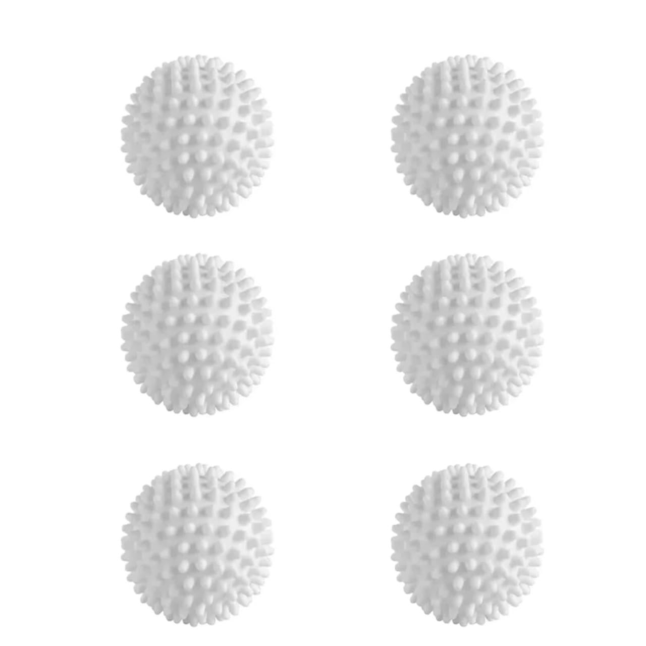 Tumble Dryer Balls, 6pcs White Cleaning Balls Stain Lint Catch For Washing