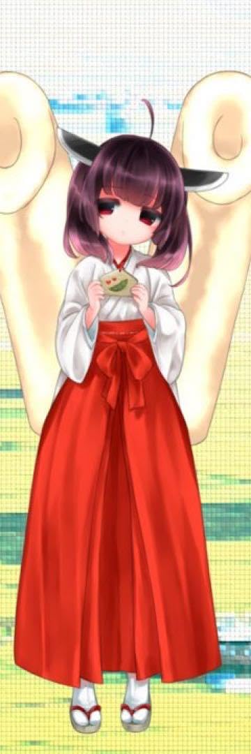 Amazon.co.jp: 東北ずん子、東北きりたん巫女服布ポスター : おもちゃ