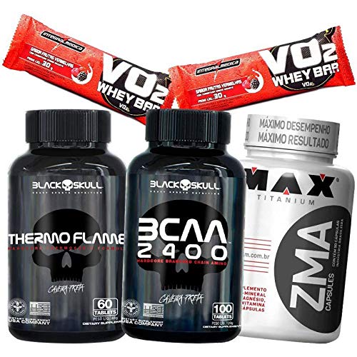 Combo Kit de Suplementos Termogênico + Bcaa + Zma