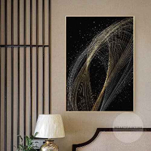 Décoration murale salon tableau abstrait 80x100cm sans cadre - 2