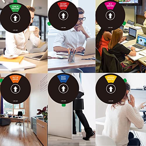 office door sign do not disturbcome in welcomeout of officein a meetingback soonworking remotely 6 options ljscare privacy door sign 6 inch black