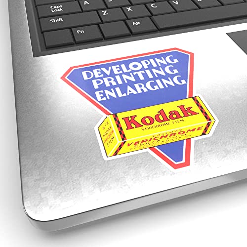 Developing Printing ENLARGING Old Film Developing Store Camera Film Porcelain Sign Style Stickers - 2 Pack - 3 X 3 INCH - Peel and Stick