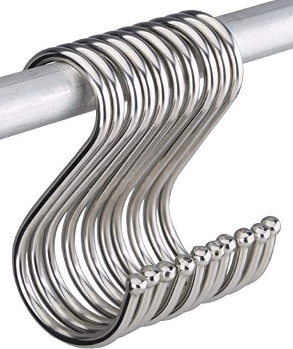 10 Pcs S Hooks, 12cm Stainless Steel Heavy Duty Hanging Hooks