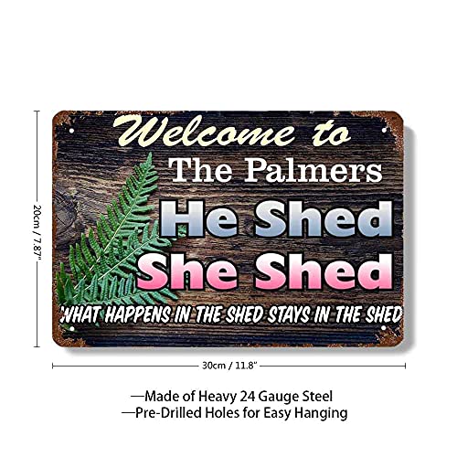 Avcl Vintage Tin Sign with Artificial Rust 8x12inch(20x30cm)—Personalize He Shed She Shed Sign —It is a Fun and Practical Decoration Suitable for Various Occasions. - Image 3