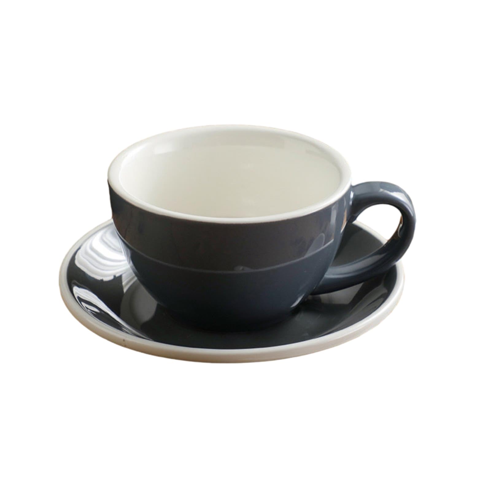 Zestaw filiżanek i spodków do herbaty, europejski zestaw filiżanek do kawy, filiżanka i spodek z cienkiej porcelany kostnej, 300 ml/283.5 g europejski kolorowy ceramiczny zestaw filiżanek do kawy