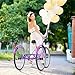 Outroad Comfort Tricycle, 24/26 inch 1 Speed Cruiser Trike, 3 Wheel Bikes with Large Basket for Seniors, Women, Men, Adult Trikes for Shopping Picnic Outdoor Sports, 24-inch Purple