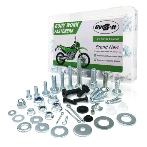 Image of 330PCS Body Work Bolt Kit Fit for KLX250 KLX300 KLX650 KLX250S KMX 125 KMX 200 KLX150 KLX230 KLX300R KLX400R KLX450R KLX110 KLX125 KLX140RL Mororcycle Body Engine Fender Fasteners Bolts Set