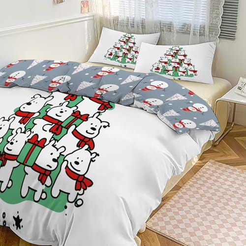 Linge de lit microfibre douce de Noël supérieure avec finitions fermeture éclair - 3