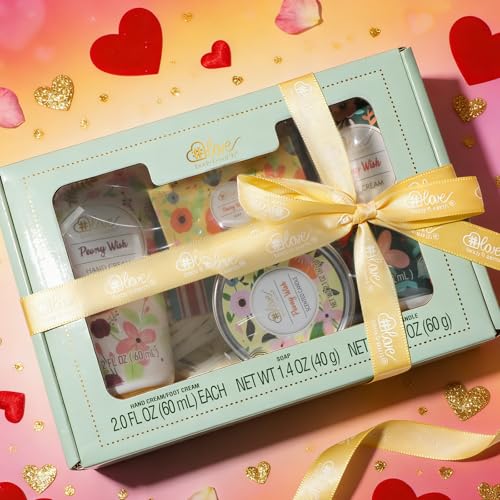 4 Pack Hand Cream Gifts Set for Women, Easter Basket Stuffers, Mothers Day Gifts for Mom, Peony Wish Skin Care Sets with - Additional View