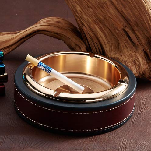 Cartier ステンレススチール 置き型灰皿 Amazon.co.jp: Fengtaike レザー製 ステンレススチール タバコ 灰皿